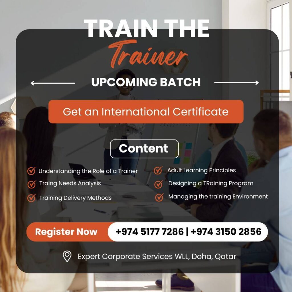 Train the trainer course in Qatar