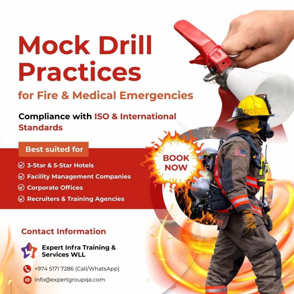 Mock Drill Practices for Fire & Medical Emergencies in Qatar